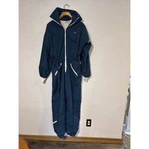 1980s Ski Suit Womens One Piece Snowsuit Snow Bib LaJuana Vintage Medium